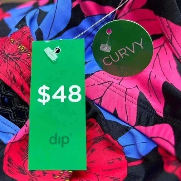 Dip Women’s Floral Tankini Swimsuit Top Size 3X NWT - Picture 7 of 8